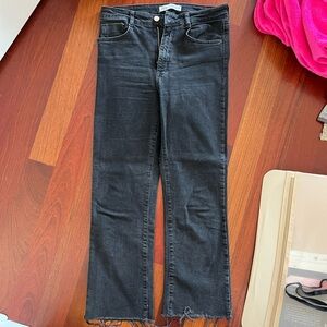 ZARA BLACK SLIM BOOT CUT JEANS